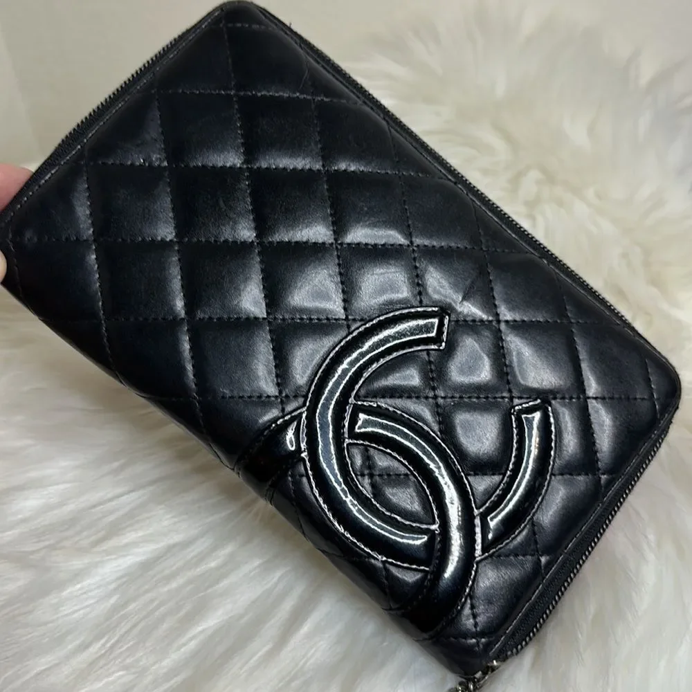 💯Preloved Chanel Large Quilted Wallet/Organizer🍀